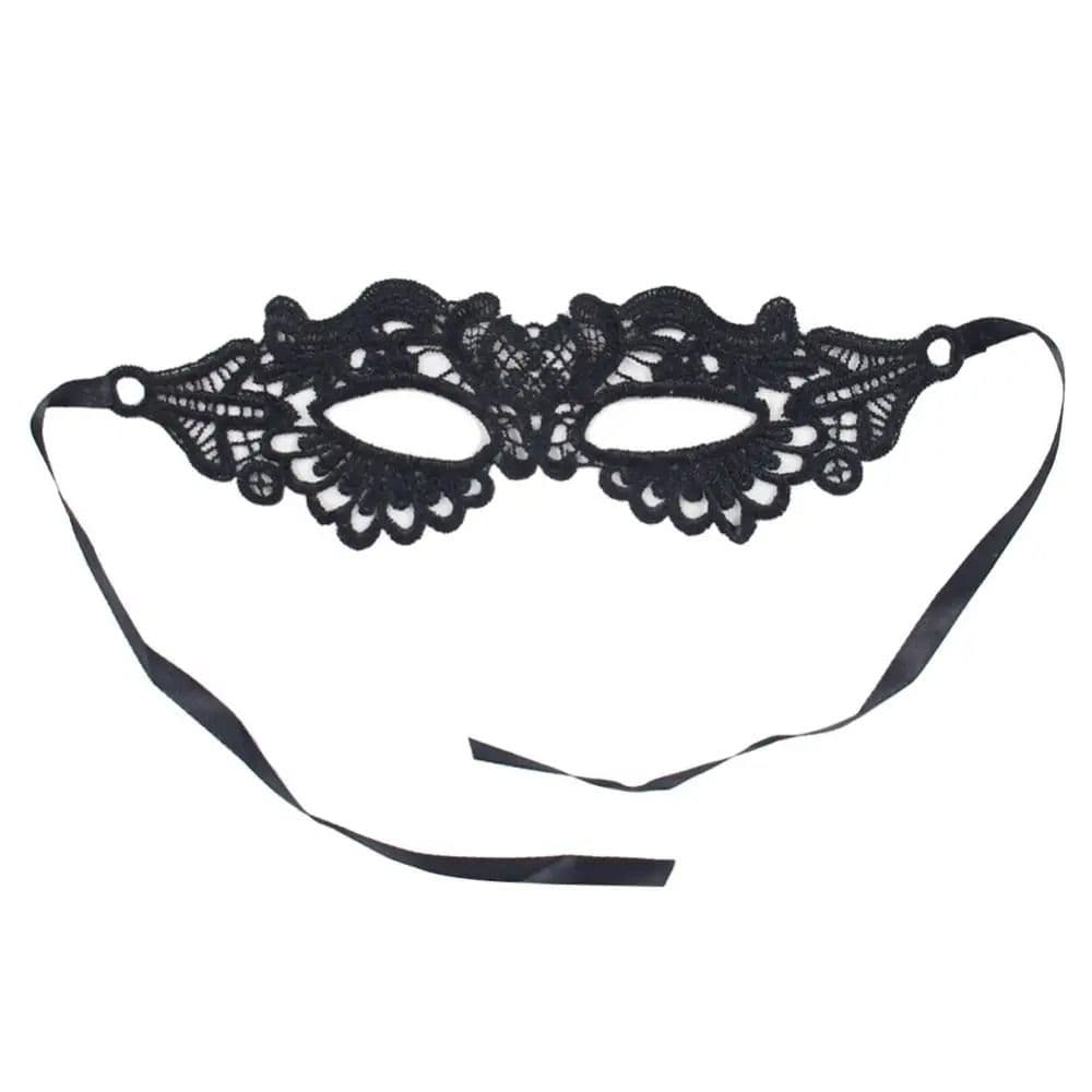 Black Party Mask for Women Hollow Lace Masquerade Blindfold Face Masks Princess Prom Party Props Costume Graduation - image 1