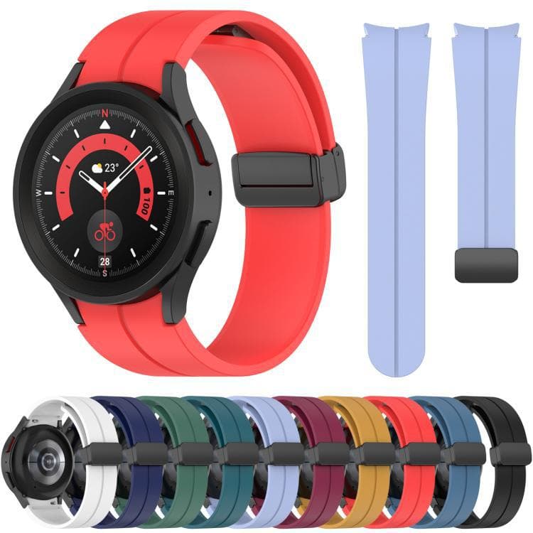 Folding Magnetic Black-clasp Silicone Watch Strap - thumbnail 3