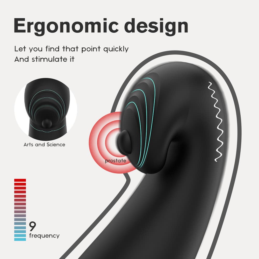 Ergonomic Prostate Massager, 9 Modes - image 1