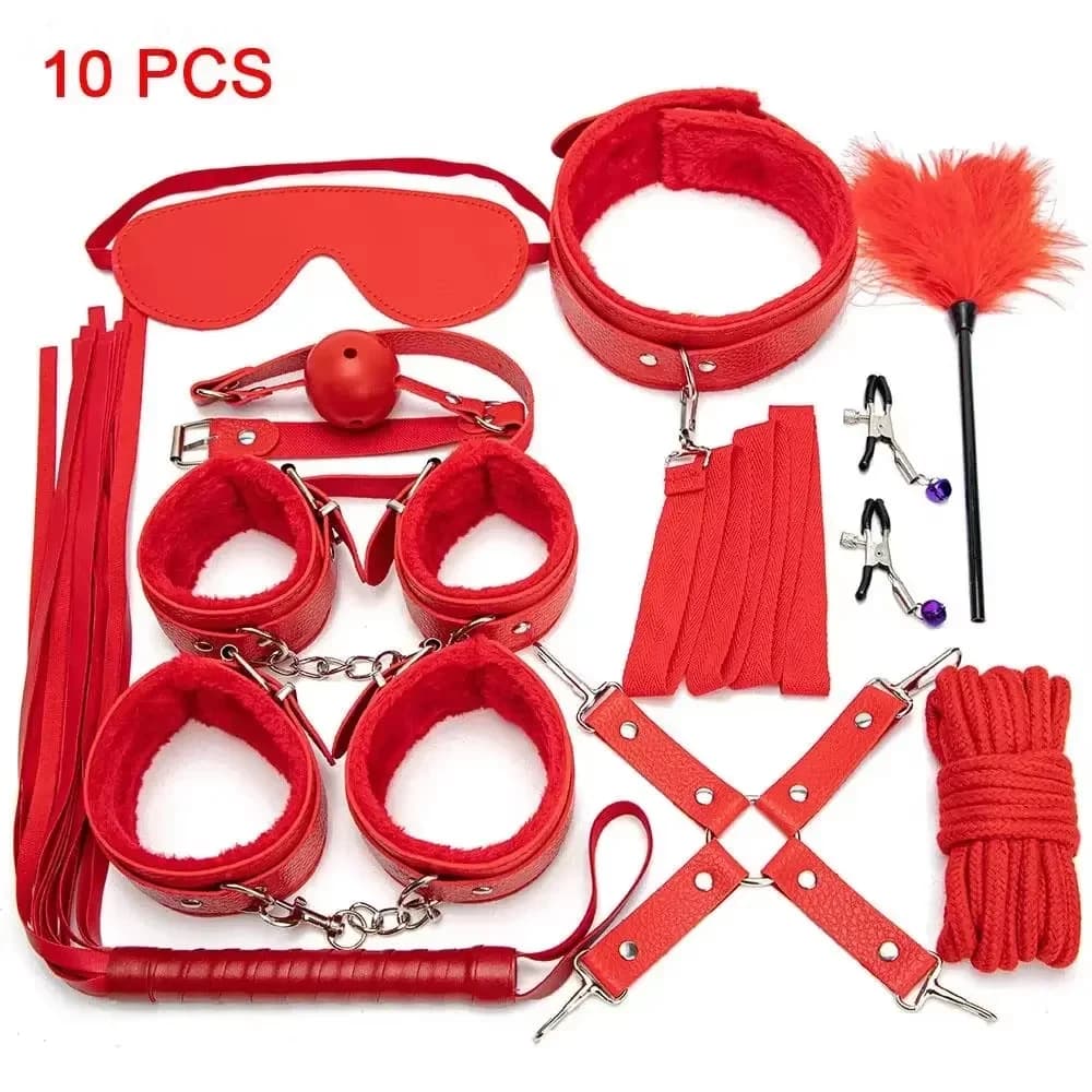 Complete bondage kit with cuffs and blindfold - thumbnail 5