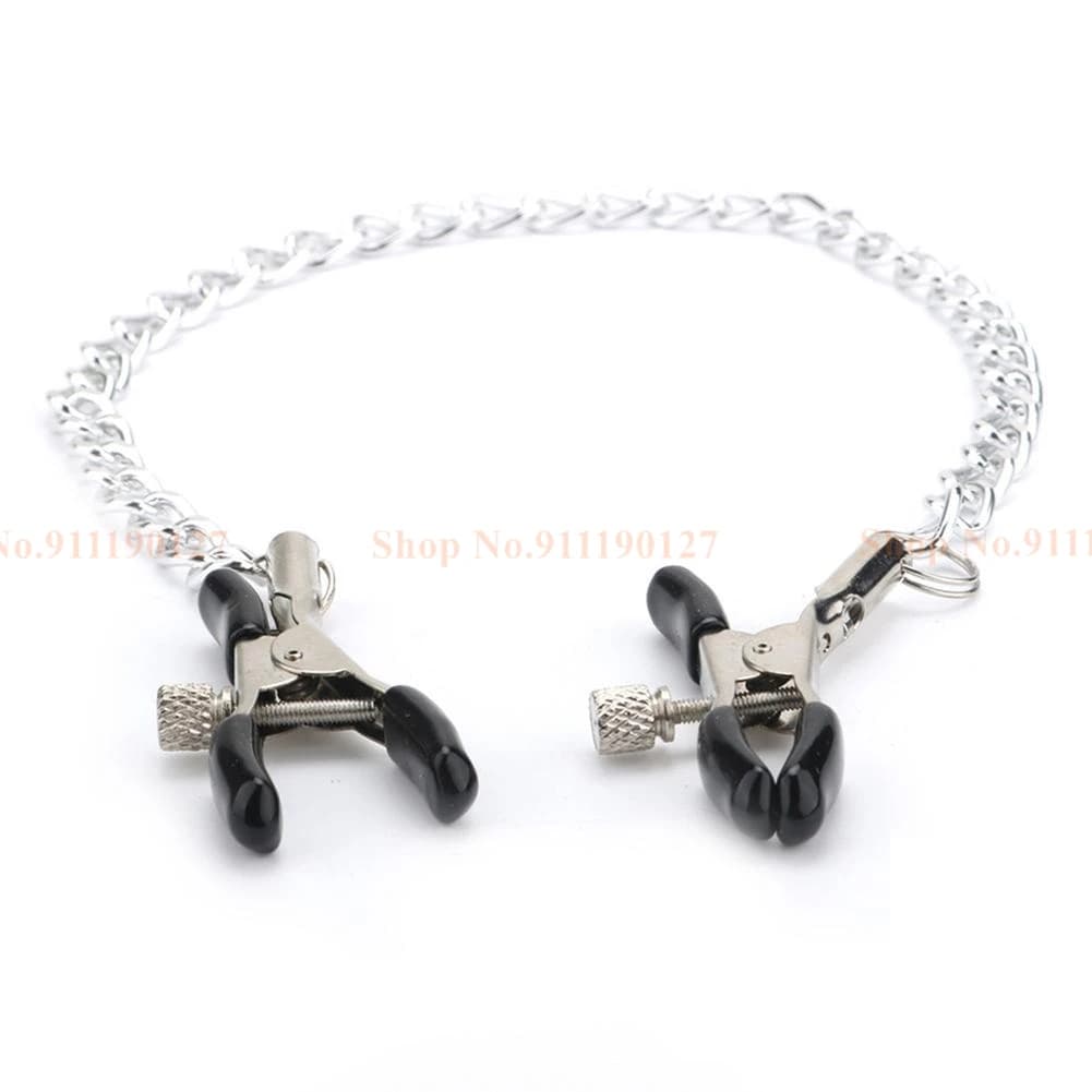 Leather collar and nipple chain set - thumbnail 4