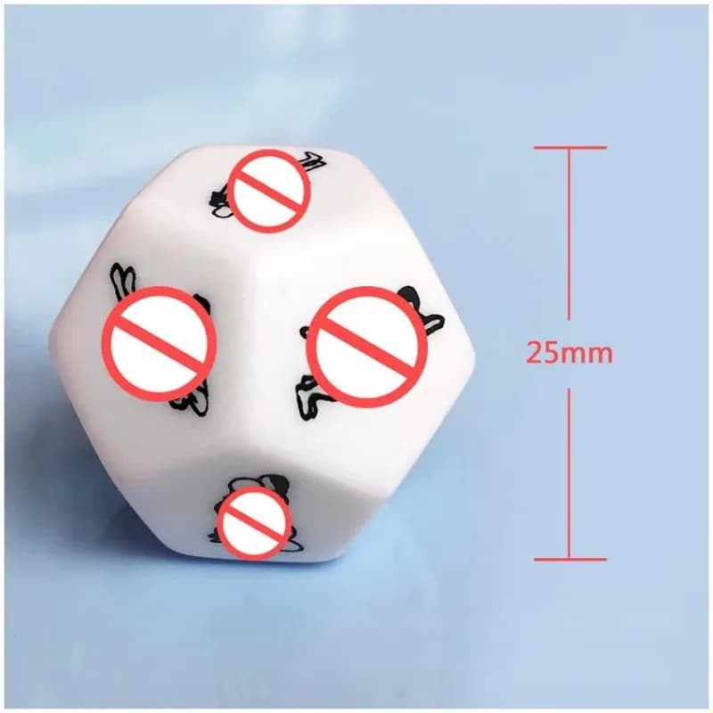 Twelve sided adult game dice for couples - thumbnail 6