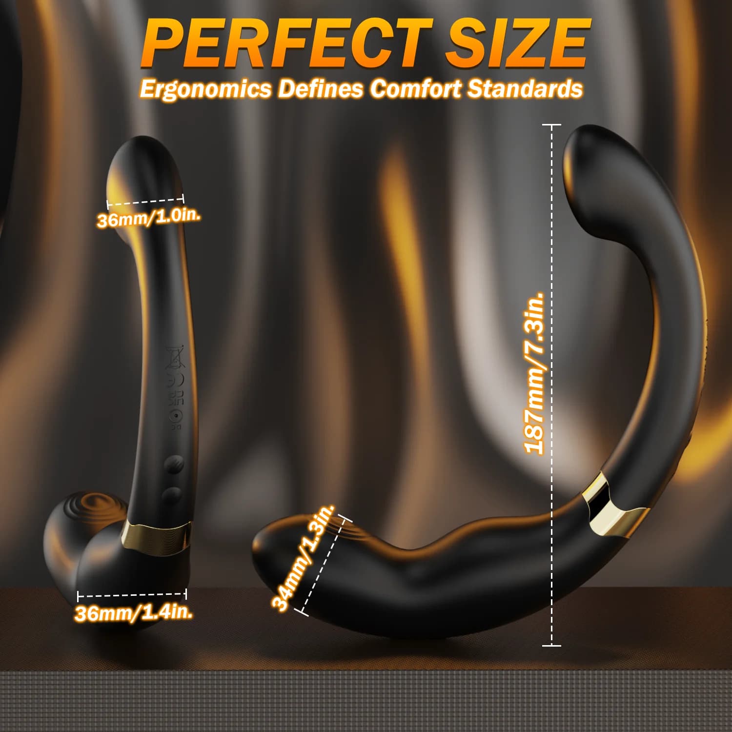 Curved vibrating prostate massager and anal plug - thumbnail 4