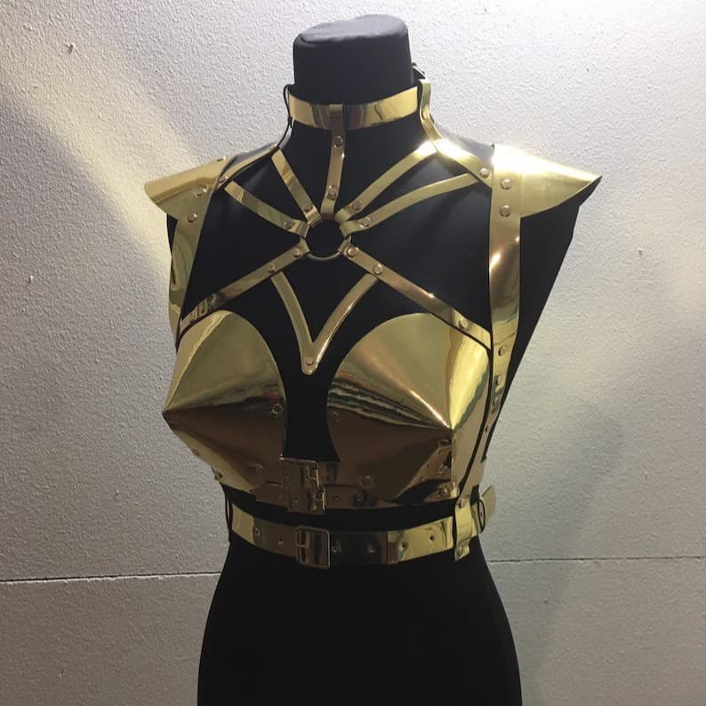 Gold Cage Harness Top - image 1