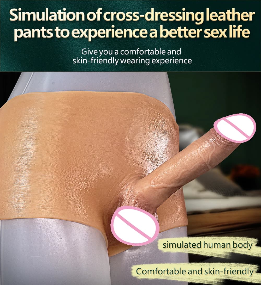 Realistic silicone strap-on dildo with suction base - thumbnail 2