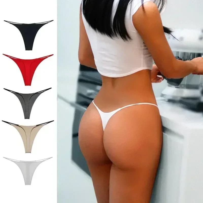 Seamless low-rise thong underwear for women - thumbnail 2