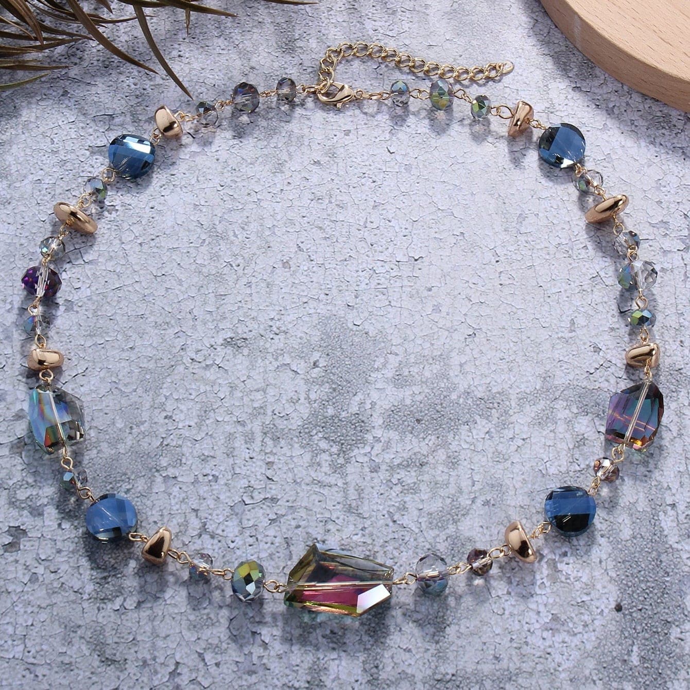 Crystal Pendant Couples' Necklace - thumbnail 3