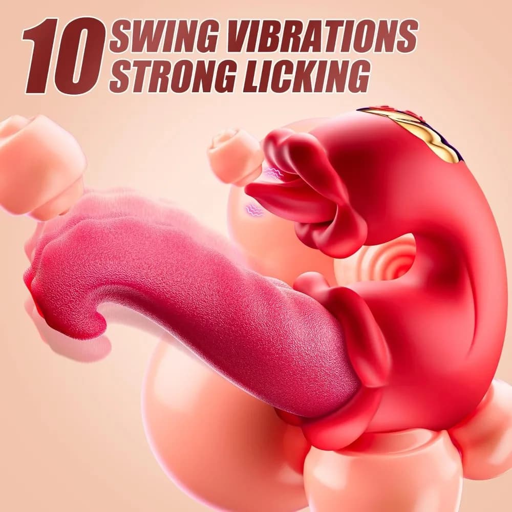 Four-in-one thrusting dildo with clitoral licking modes - thumbnail 3