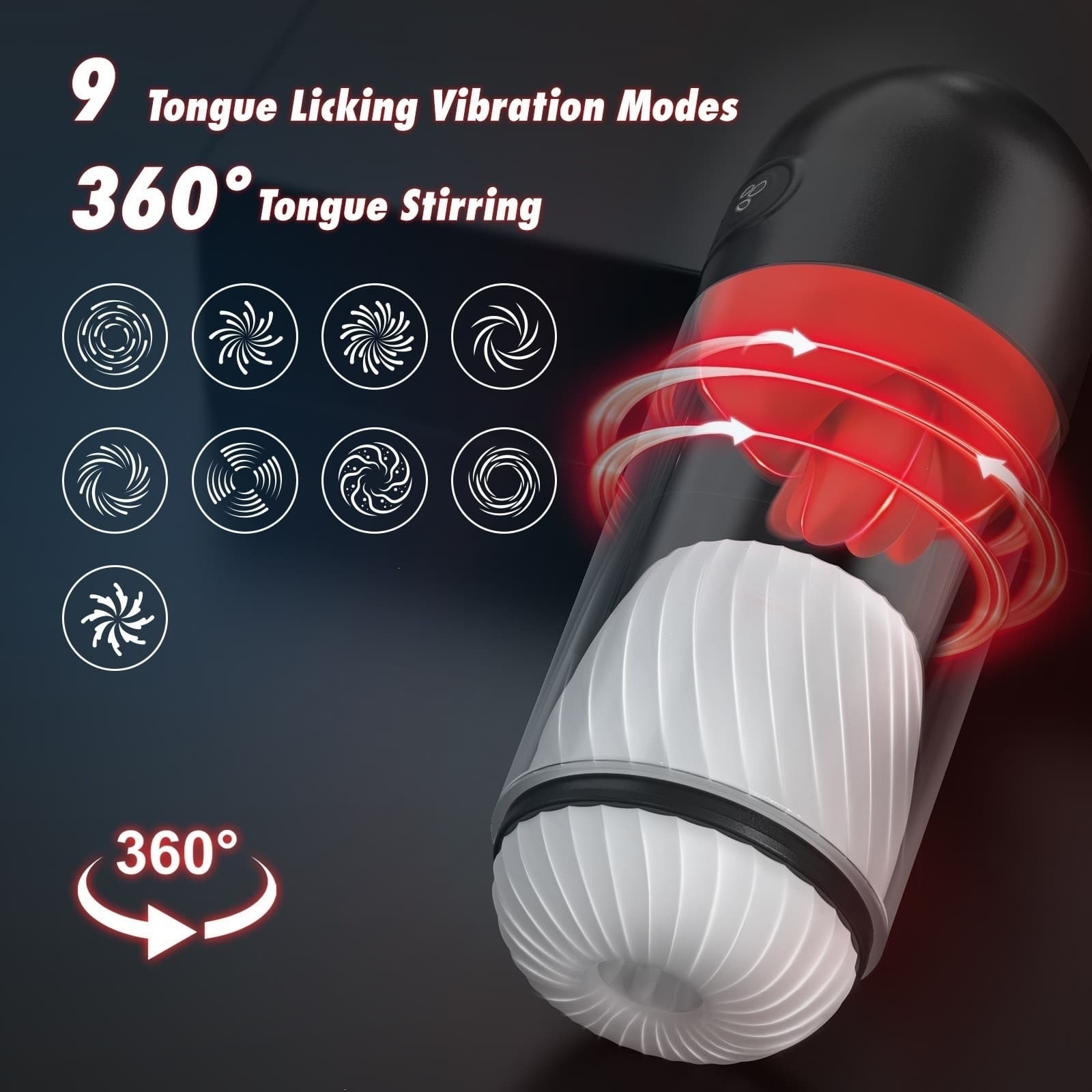 Rotating Licking Male Masturbator Cup - thumbnail 7