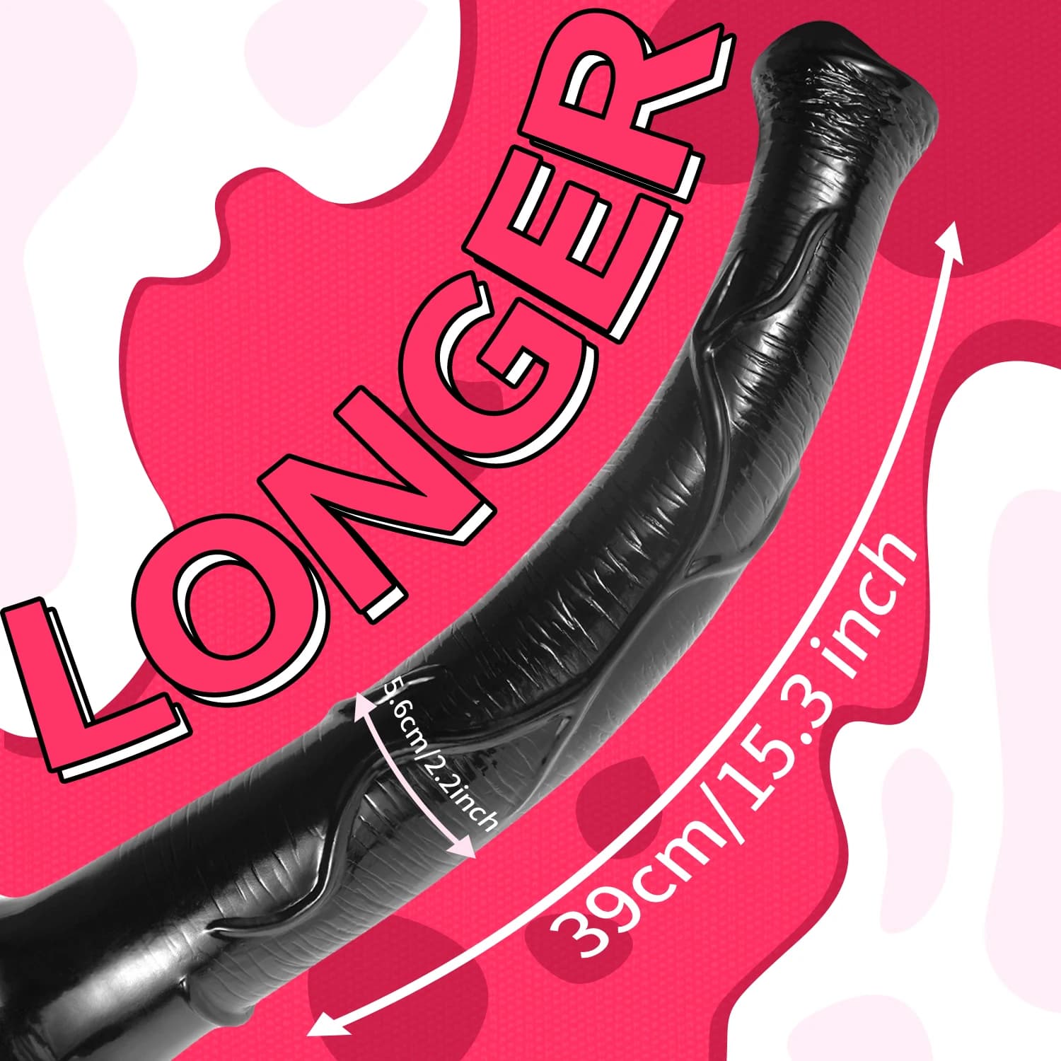 Fifteen inch textured horse dildo with suction base - thumbnail 2