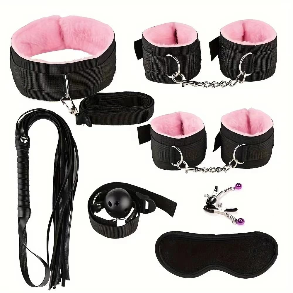 Complete plush bondage and restraint kit for couples - thumbnail 3