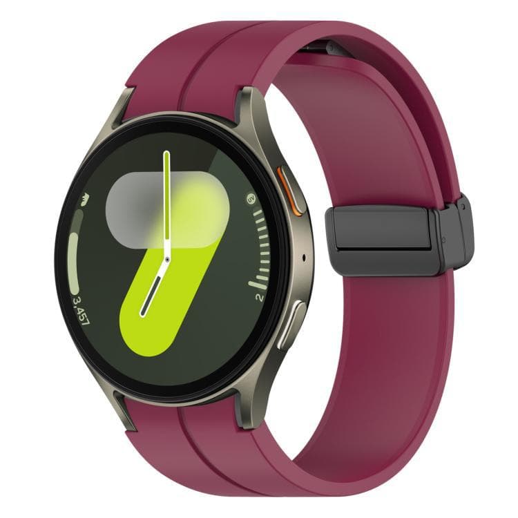 Folding Magnetic Black-clasp Silicone Watch Strap - thumbnail 2