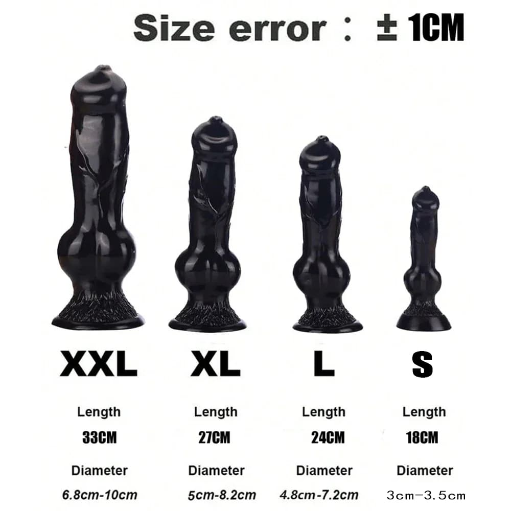 Large realistic monster dildo with suction base - thumbnail 4