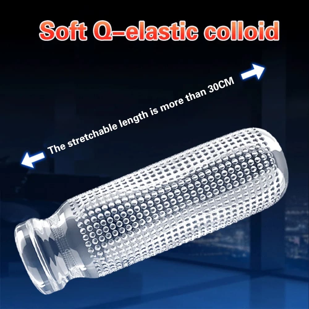 textured male masturbation cup with soft internal channel - thumbnail 4