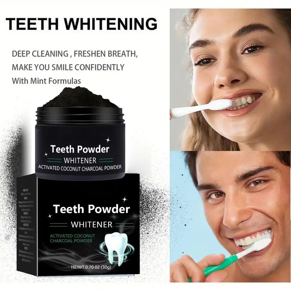 Teeth Whitening Powder,Natural Whitening and Deep Tooth Deep Cleaning Powder,Teeth Stain Remover,Natural Fresh Breath - thumbnail 2