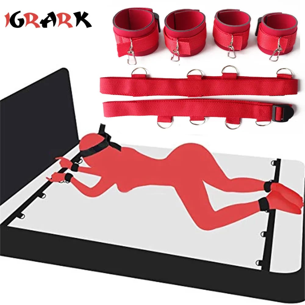 Adjustable nylon bondage handcuffs for couples - thumbnail 2