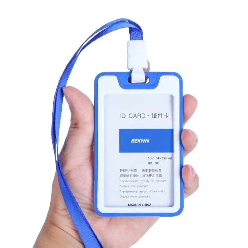 Plastic ID and card holder with lanyard - thumbnail 5