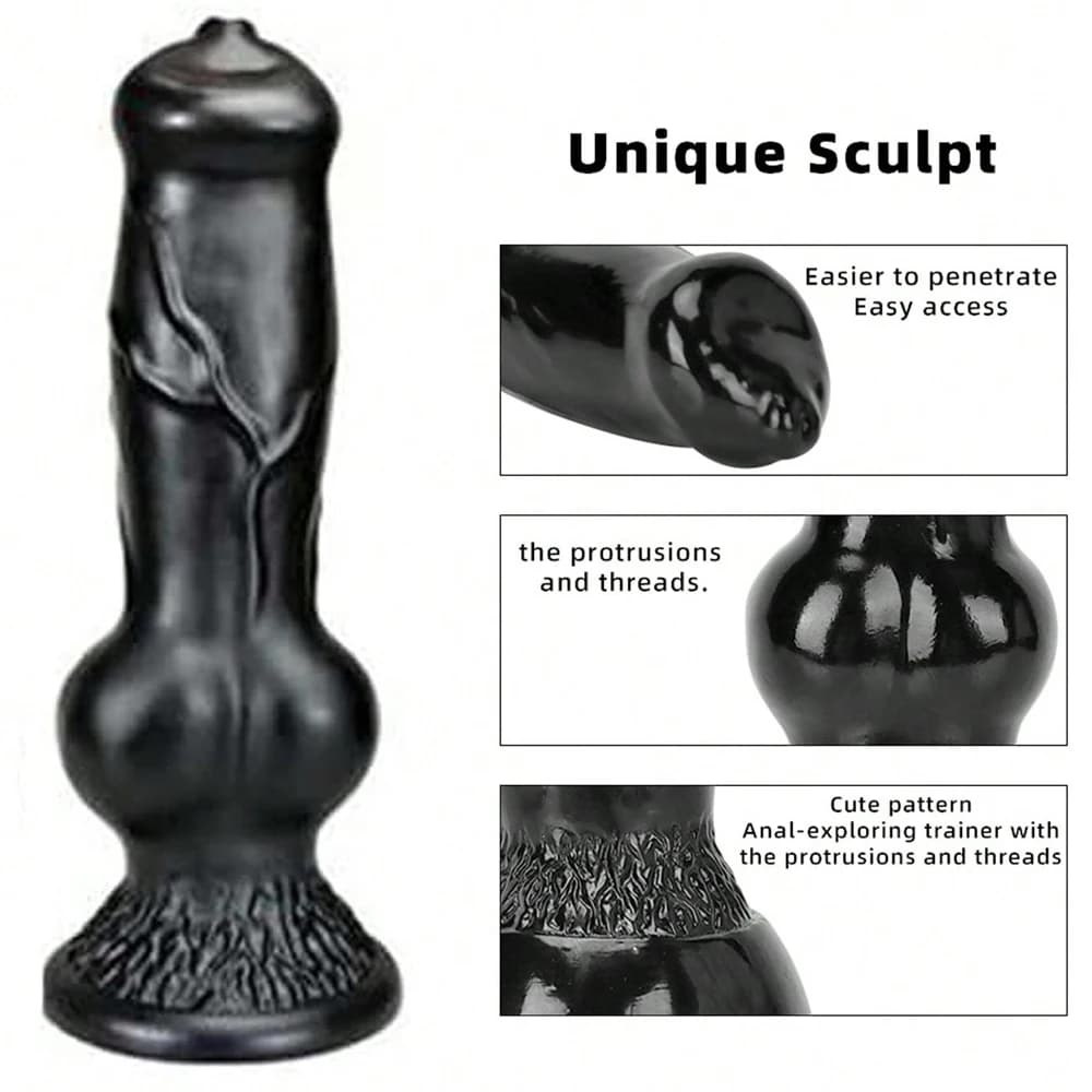 Large realistic monster dildo with suction base - thumbnail 3