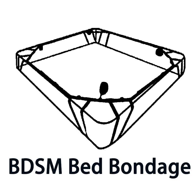 Four corner bed strap and handcuff bondage restraint set - thumbnail 2