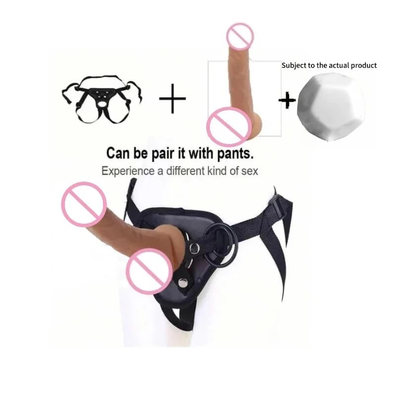Adjustable strap-on harness with realistic dildo pants - thumbnail 4