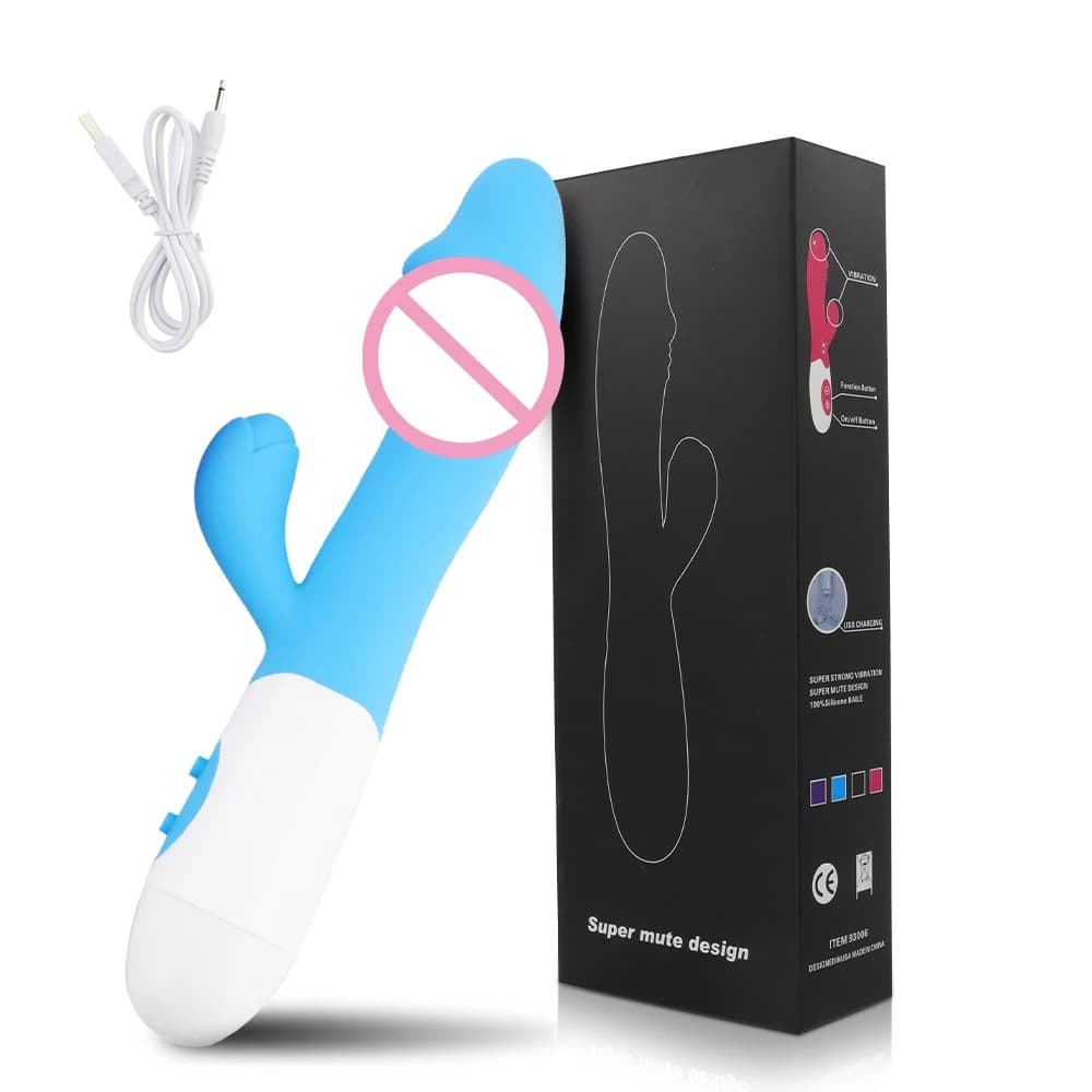 Rabbit Powerful Vibrating Massager Women's G-Spot Vagina Clitoral Nipple Stimulator Sex Toy for Sexy Adult Women Masturbation - thumbnail 2