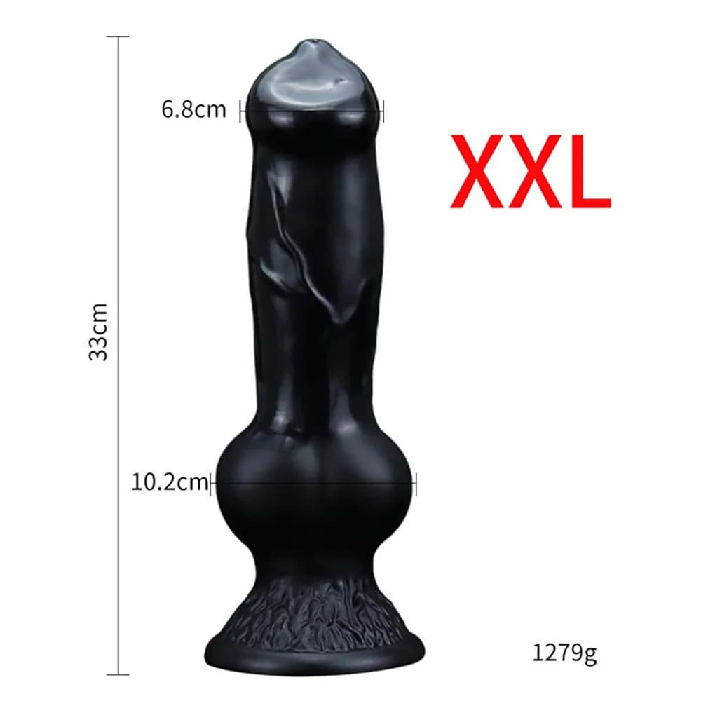 Large realistic monster dildo with suction base - thumbnail 6