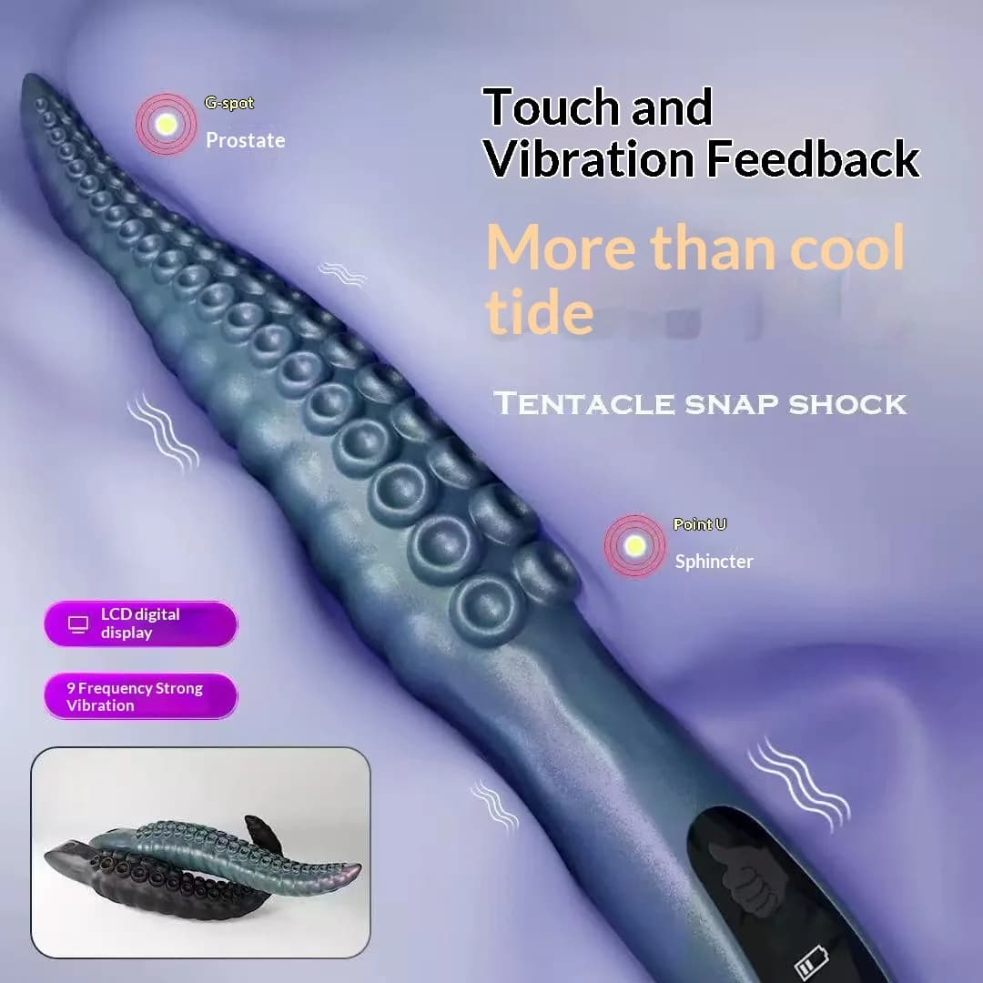 Tentacle shaped vibrating anal plug with beads - thumbnail 2