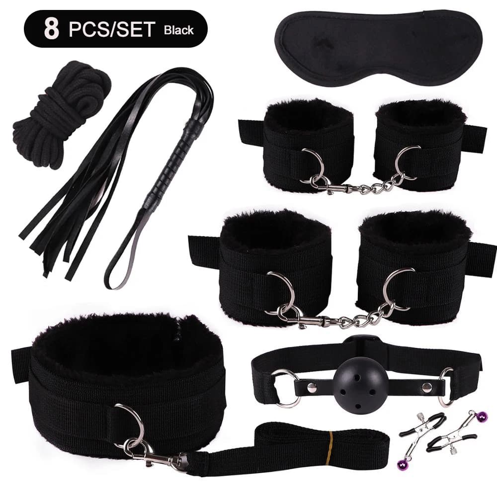 Couples BDSM restraint kit with handcuffs - thumbnail 2