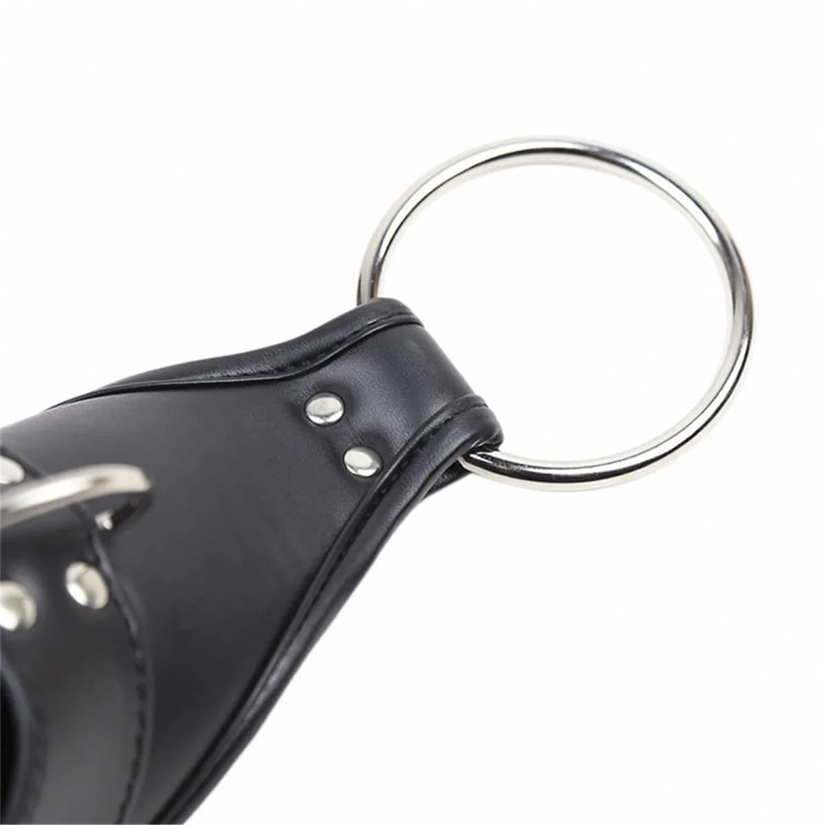 Leather ankle and wrist suspension cuffs for bondage - thumbnail 4