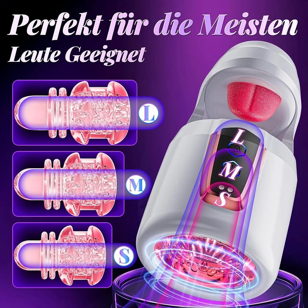 Sex Toys for Men Male Masturbator - Sex Toy with 10 Thrusting & Tongue Licking Modes Blowjob Sex Machine Stroker Penis - thumbnail 4