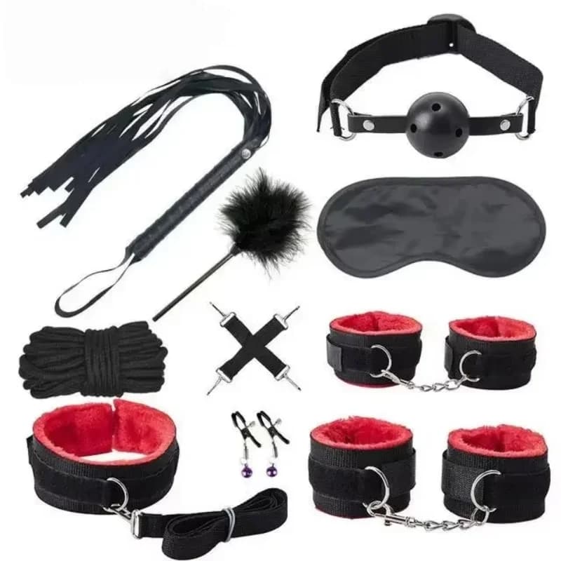 Complete bondage kit with cuffs and blindfold - thumbnail 6