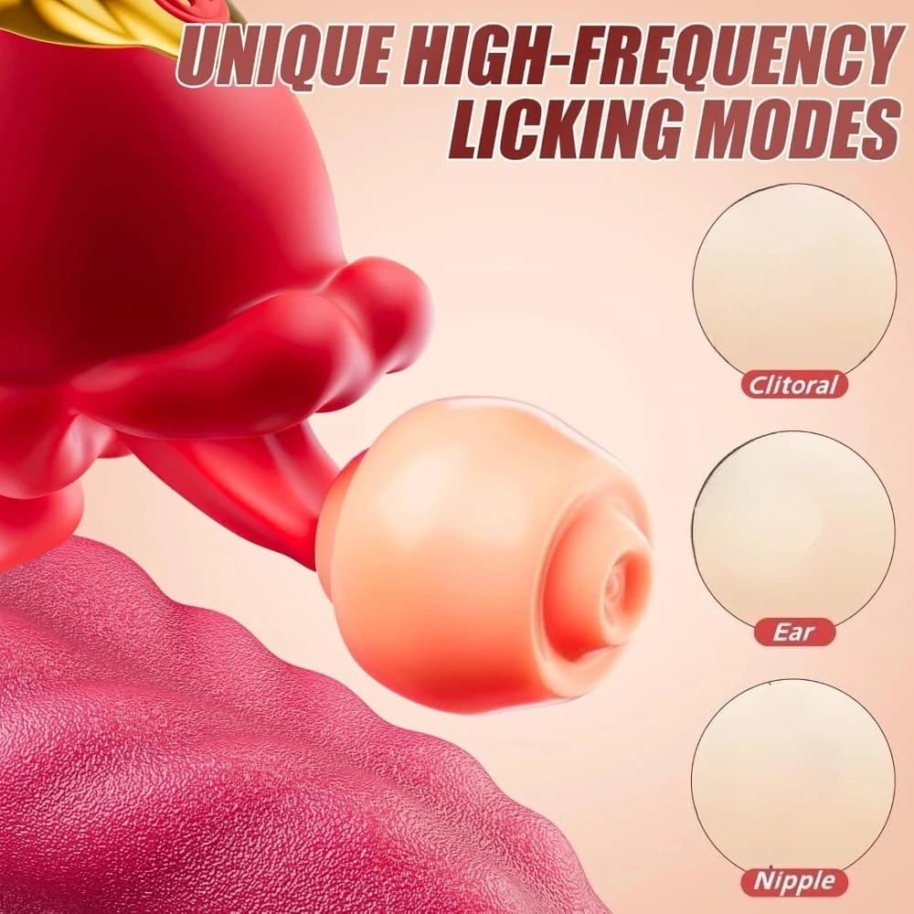Four-in-one thrusting dildo with clitoral licking modes - thumbnail 4