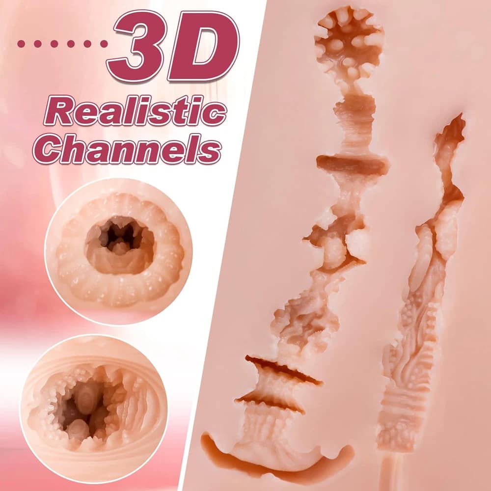 Realistic 3D silicone male masturbation cup - thumbnail 5
