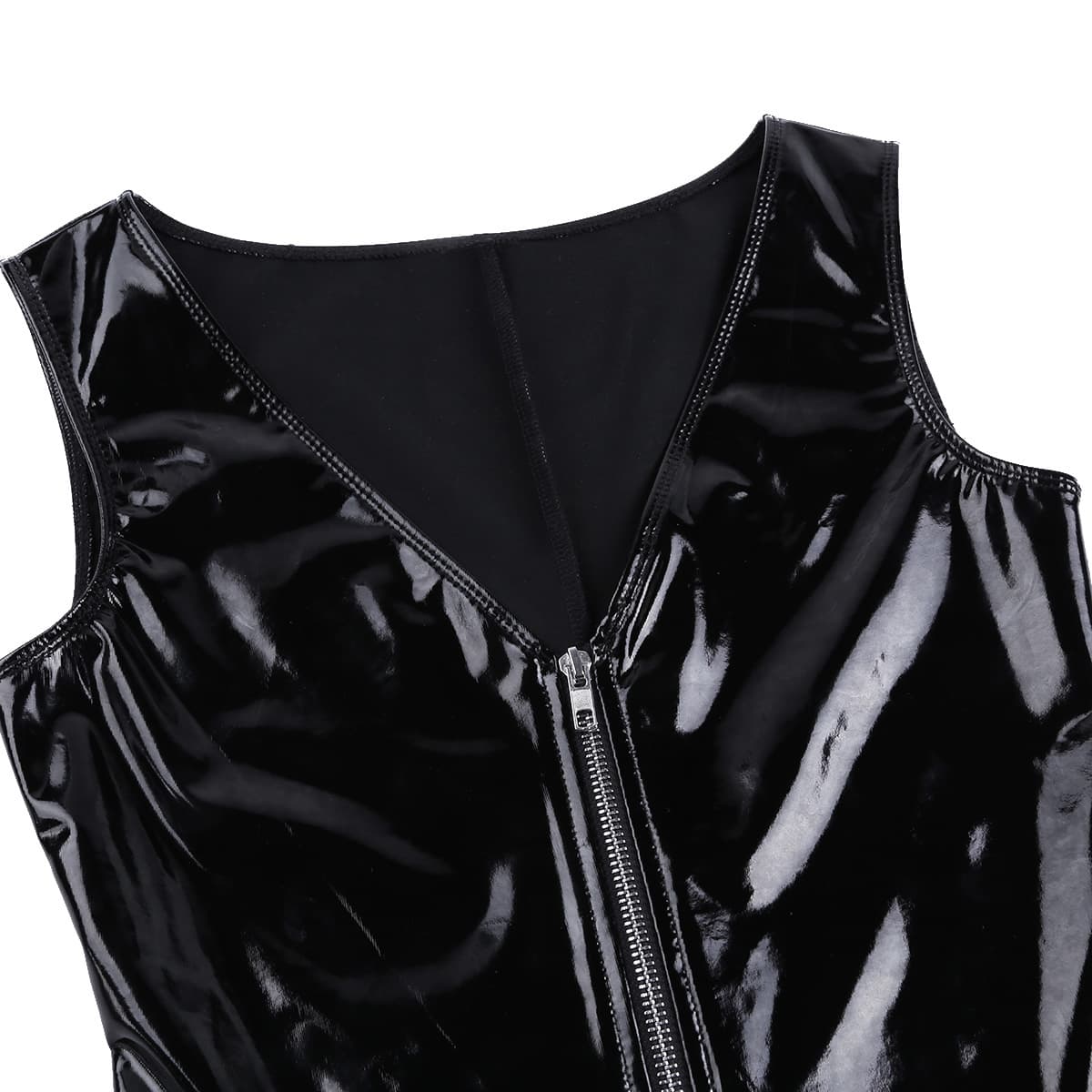 Wet-Look Zip Bodysuit - thumbnail 6