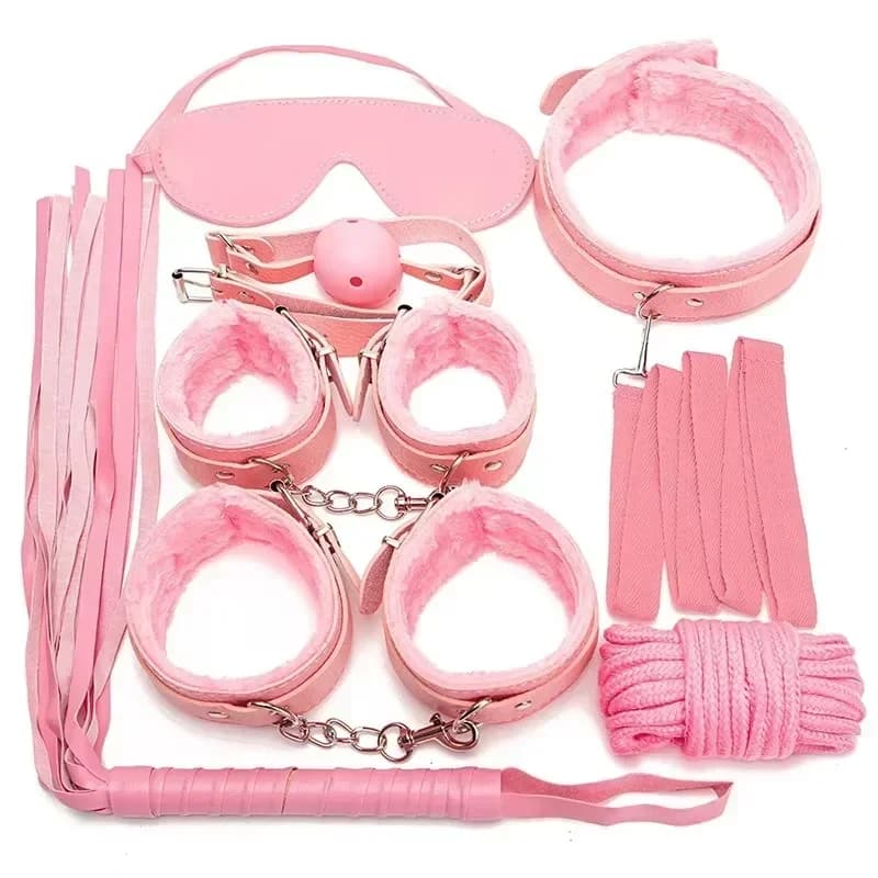 Complete bondage kit with cuffs and blindfold - thumbnail 3
