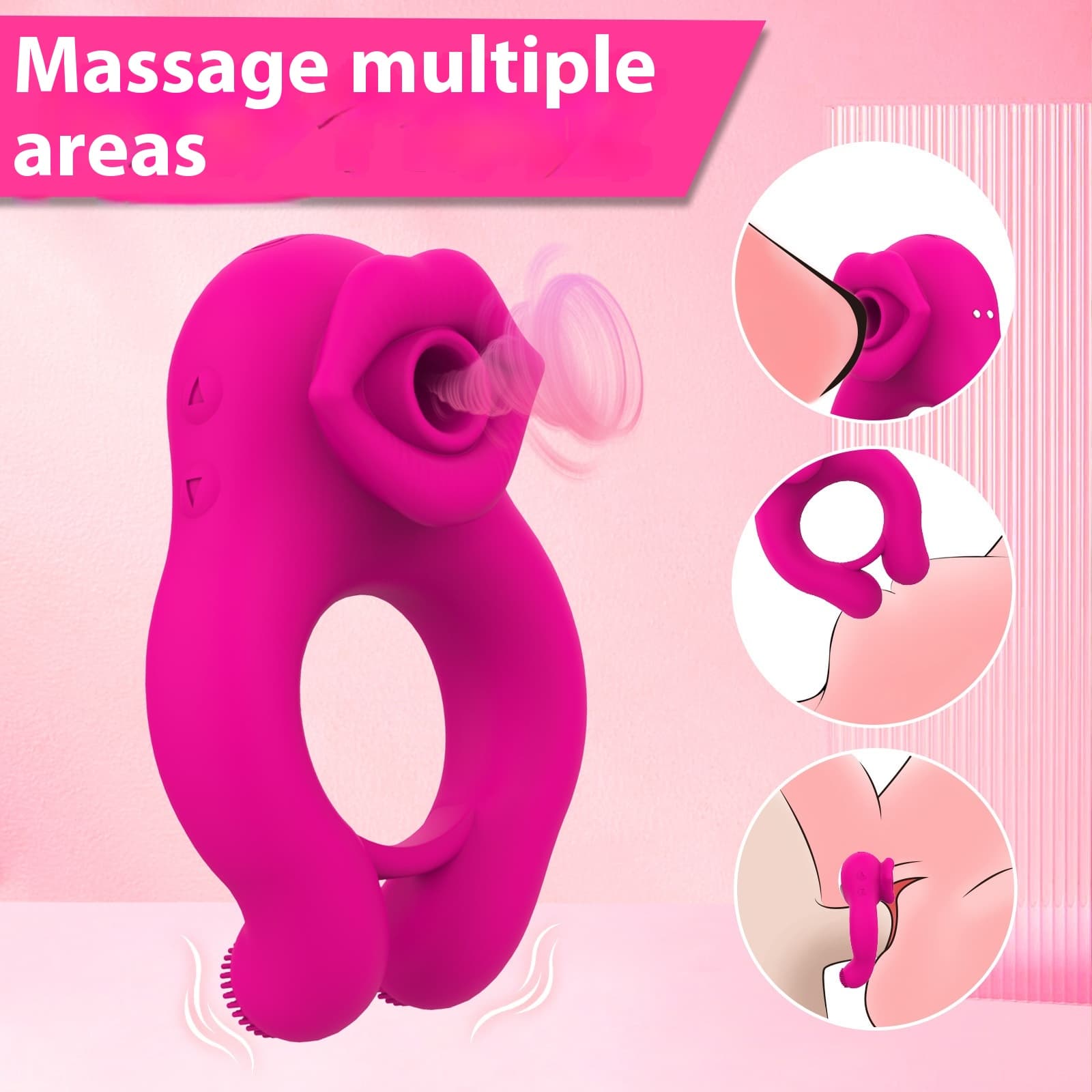 Suction Vibrating Couples Ring - image 1