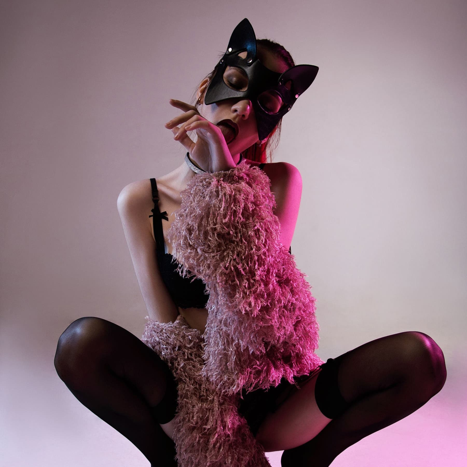 Leather Cat Mask - thumbnail 2