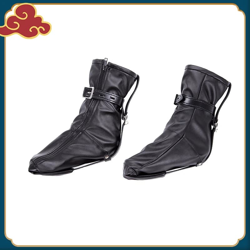 Leather dog crawling boots for pet play and bondage - thumbnail 2