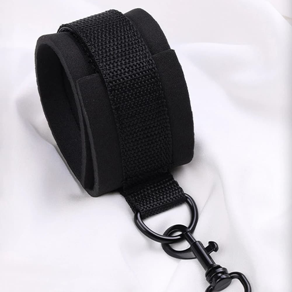 Adjustable bondage wrist cuffs with removable straps - thumbnail 3