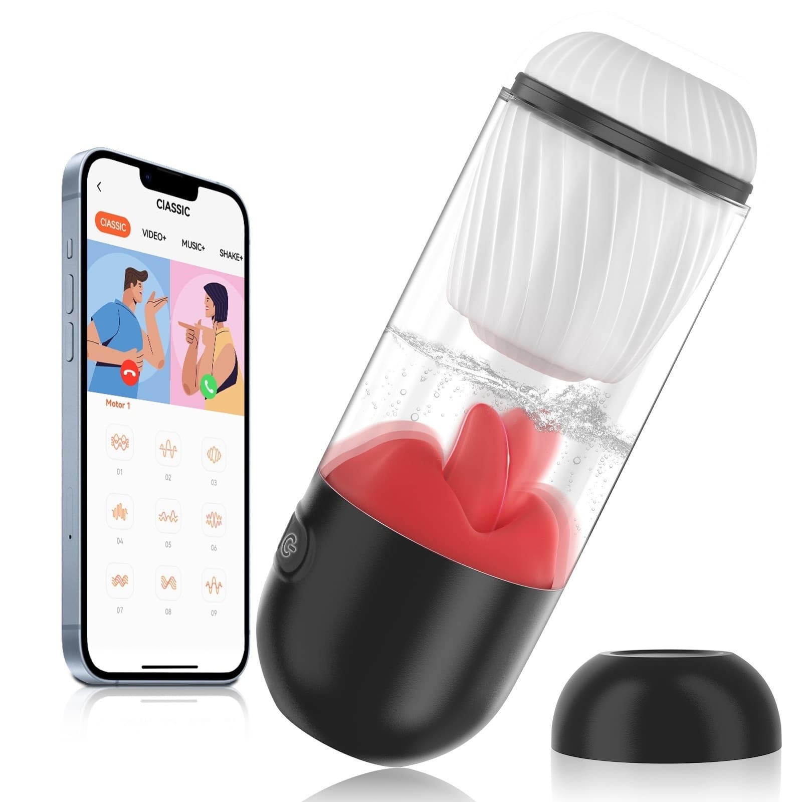 Rotating Licking Male Masturbator Cup - thumbnail 4