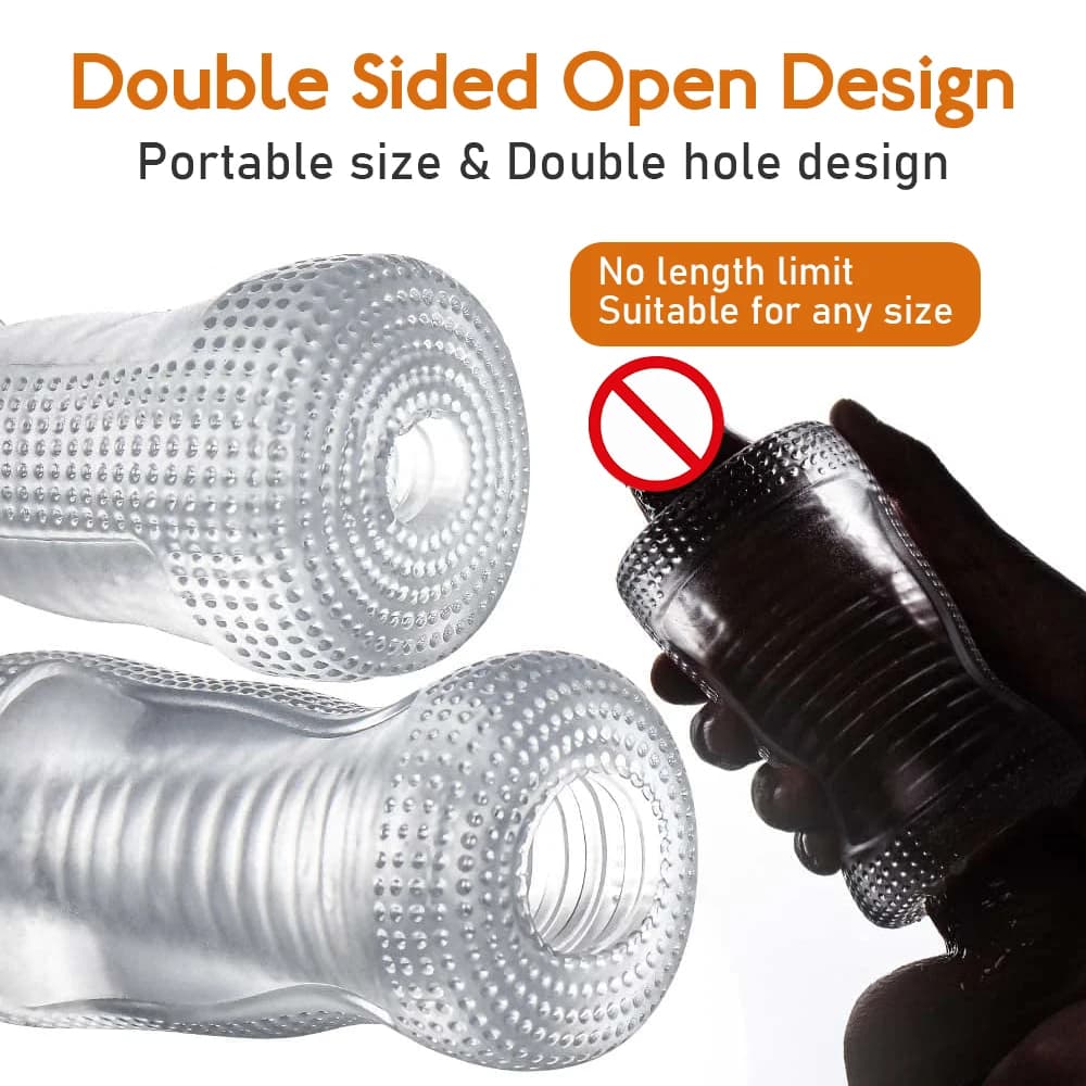 Transparent male masturbator pocket flesh training sleeve - thumbnail 2