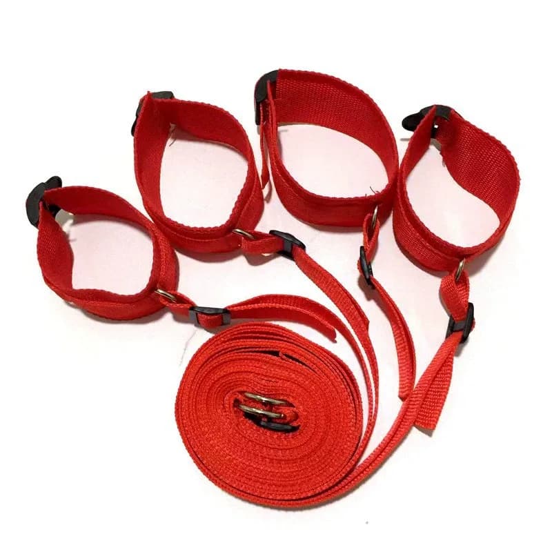 Adjustable bondage restraint set with cuffs and straps - thumbnail 6