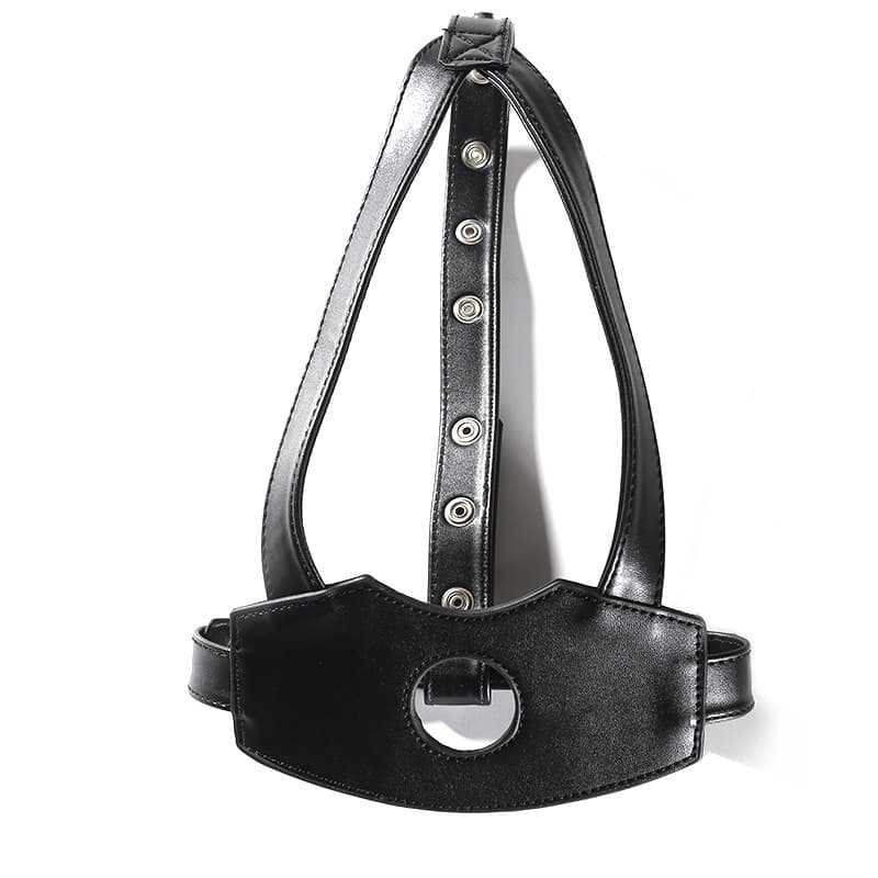 Leather Head Harness with Ring Gag - image 1
