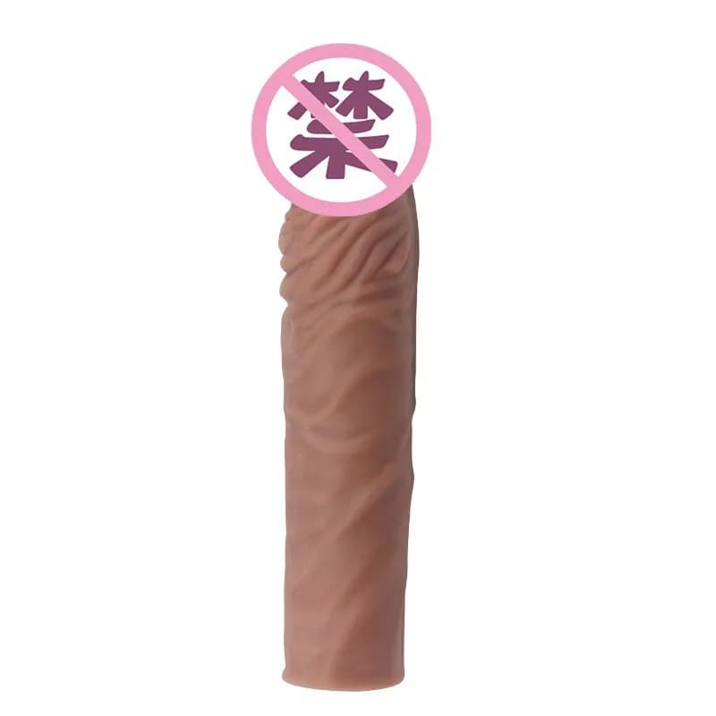 Flexible silicone penis extension sleeve for couples - thumbnail 2
