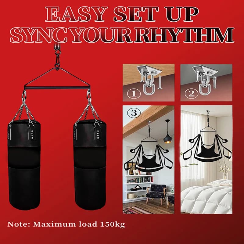 Metal tripod stand and hanging swing for couples - thumbnail 6