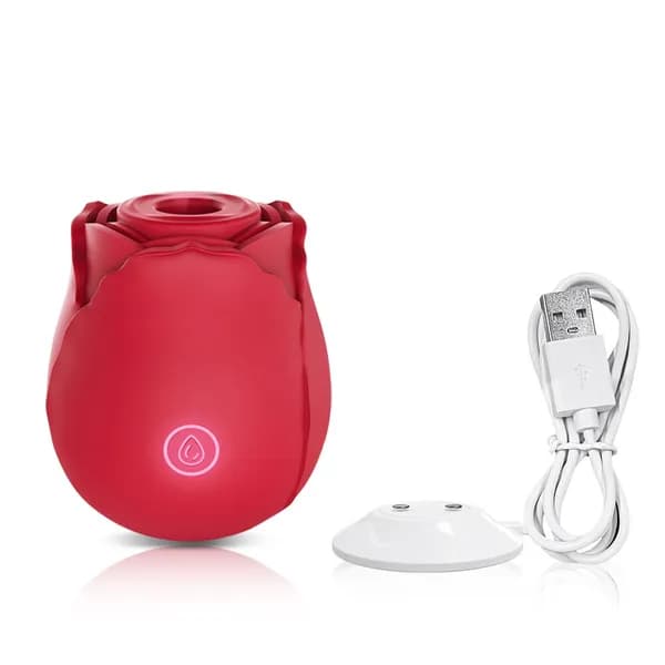 Rose Suction Vibrator, 10 Speeds - image 1