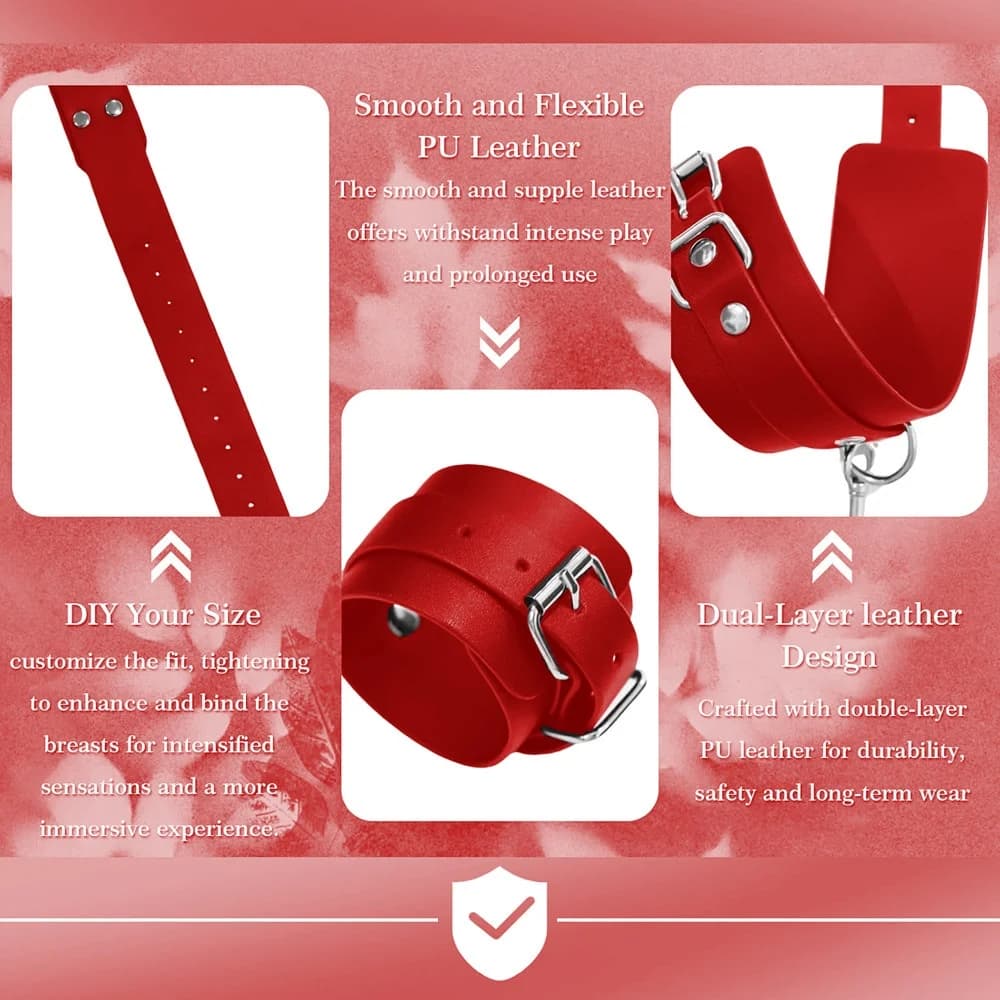 Adjustable bondage harness and restraint set for intimate play - thumbnail 4