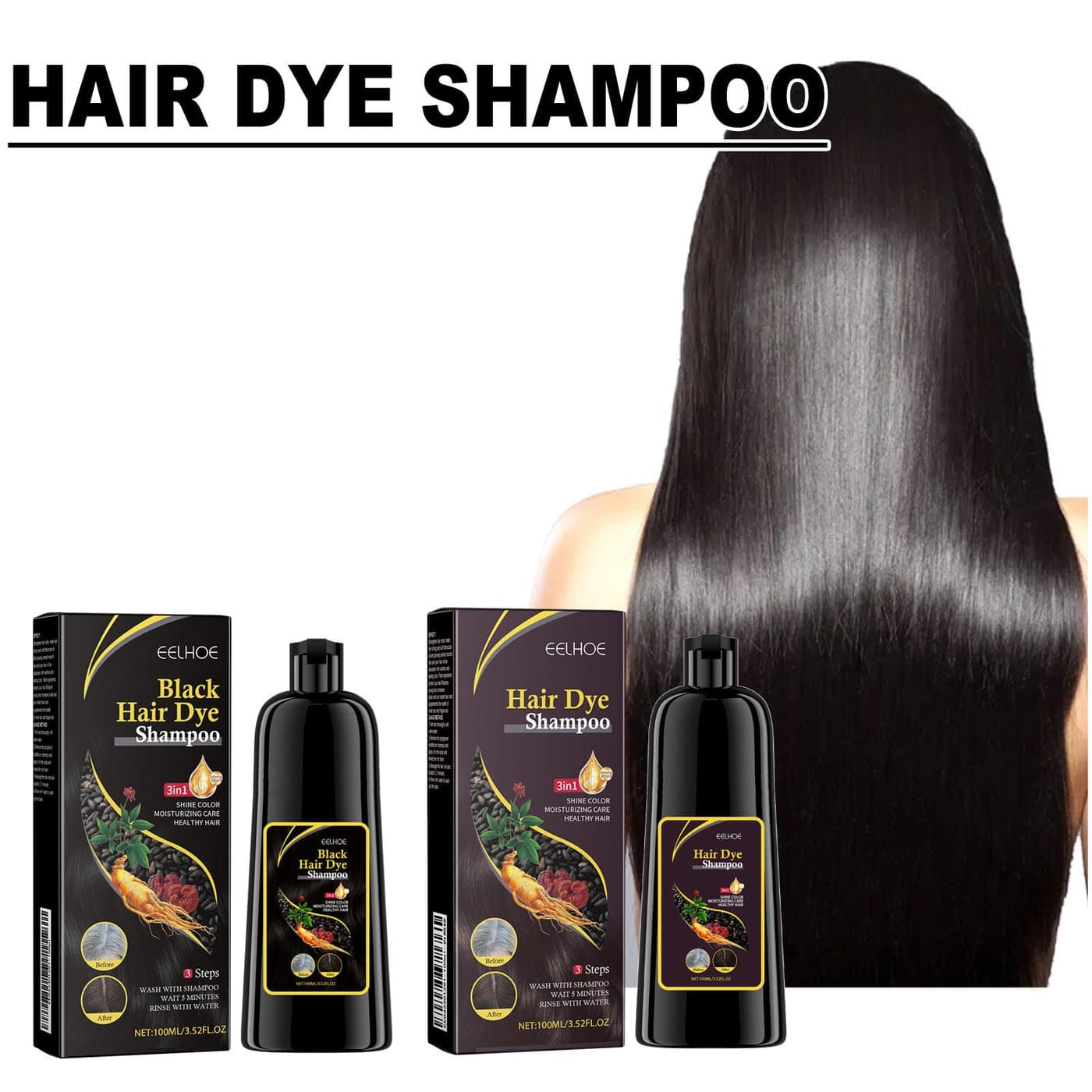 EELHOE Darkening Herbal Shampoo - thumbnail 2