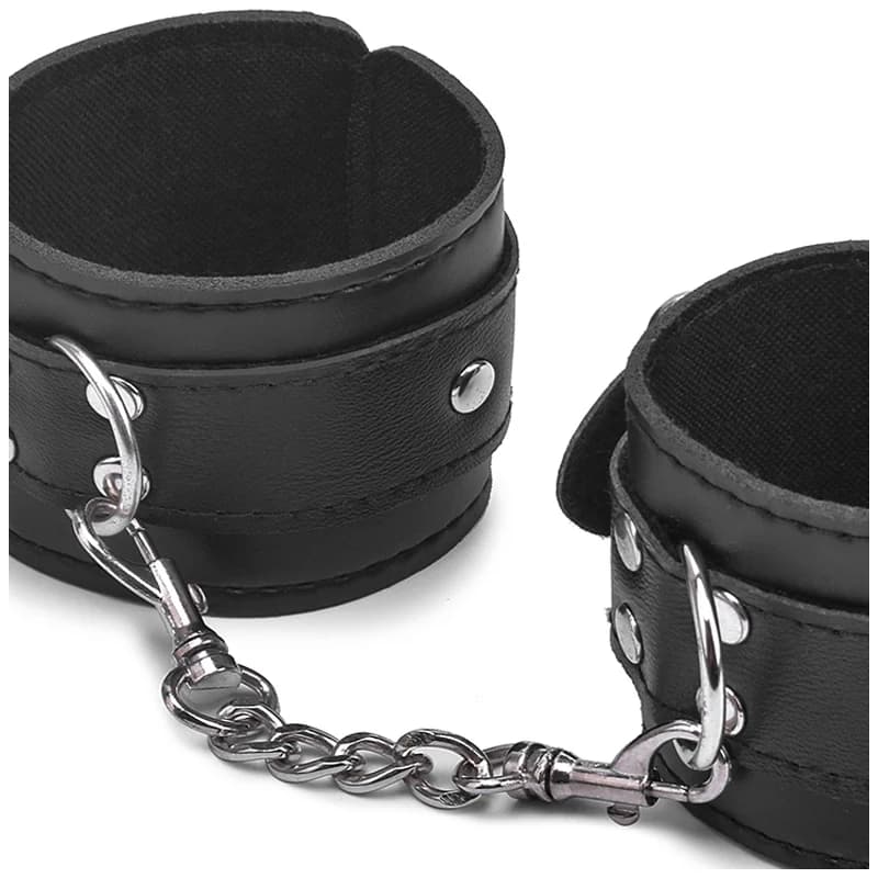 Adjustable PU leather bondage handcuffs for couples - thumbnail 4