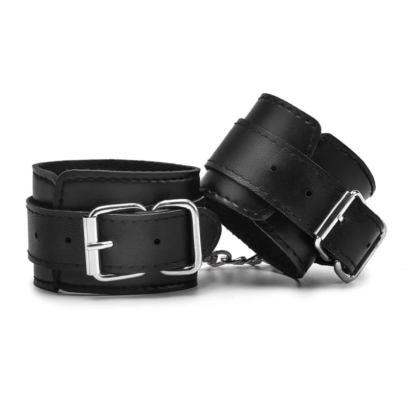 Adjustable PU leather bondage handcuffs for couples - thumbnail 5